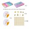 【2 Pack】 More Than 1300PCS Round Glass Beads for Jewelry Making,48 Colors 8mm Crystal Beads for Bracelets Jewelry Making and DIY Crafts, 2 Box Round Beads Suitable for Beginners. (Solid+Printing)